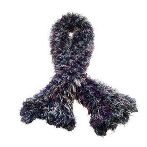 Vintage Purple Fuzzy Snood Scarf